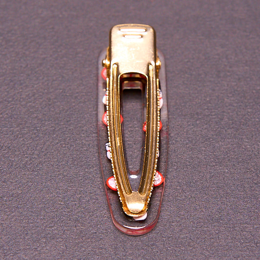 barrette à cheveux artisanale en résine, bonhomme de neige. Ornée de bonhommes de neige et de flocons de neige. parfaite pour noël