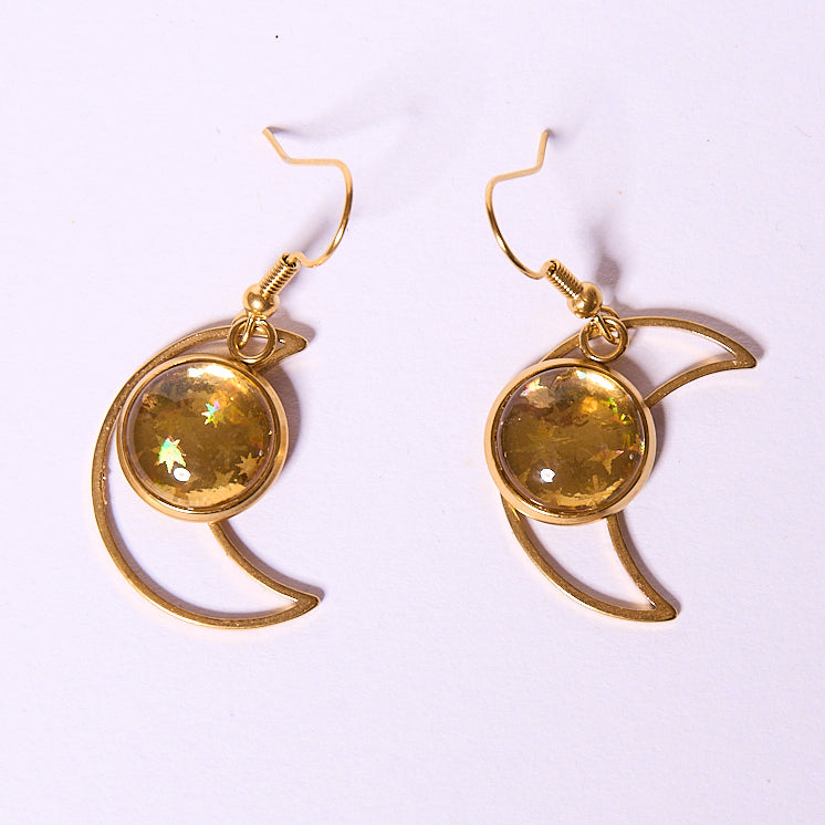 Boucles d'oreilles Lune