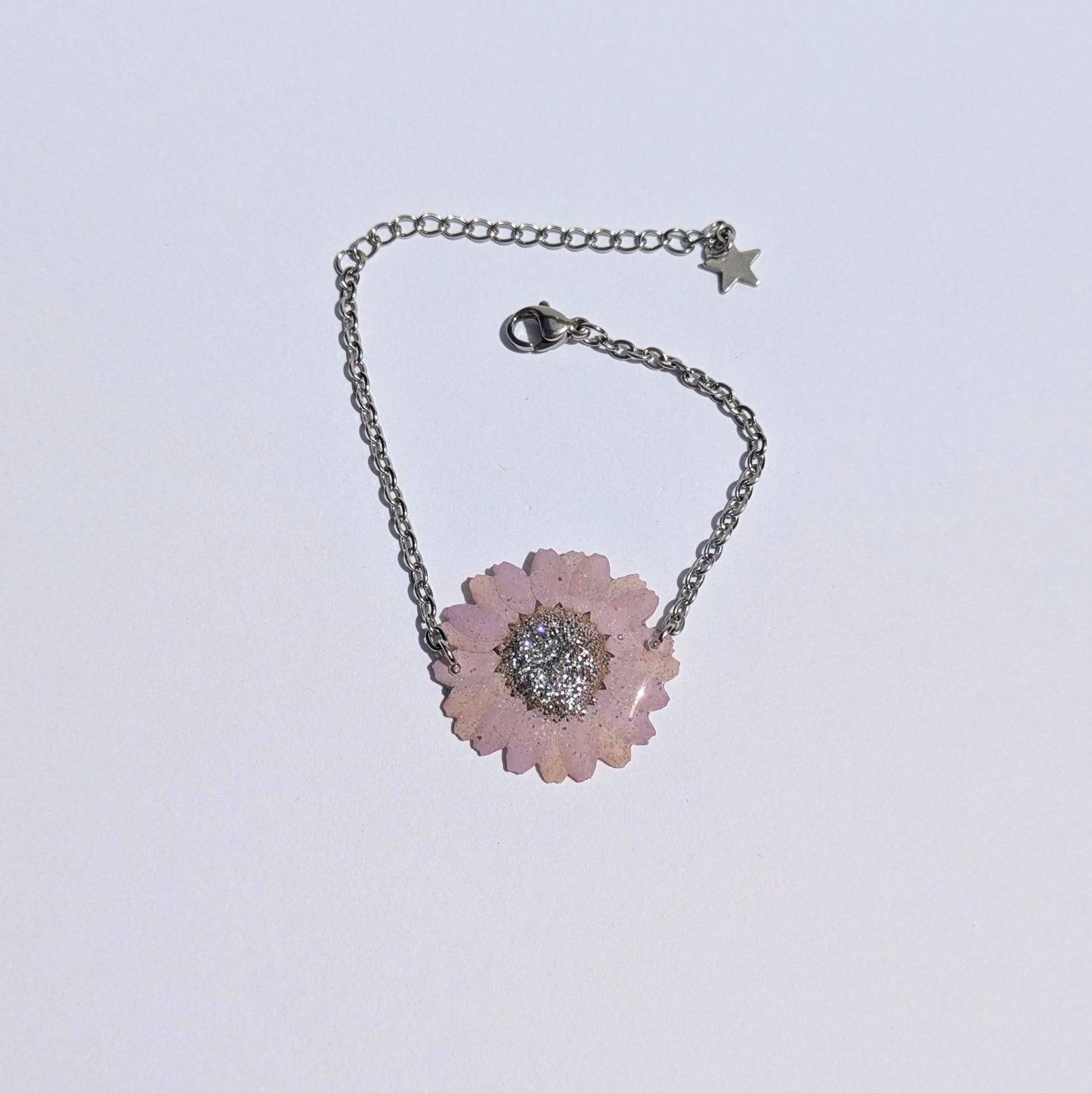 Bracelet fleur de marguerite violette