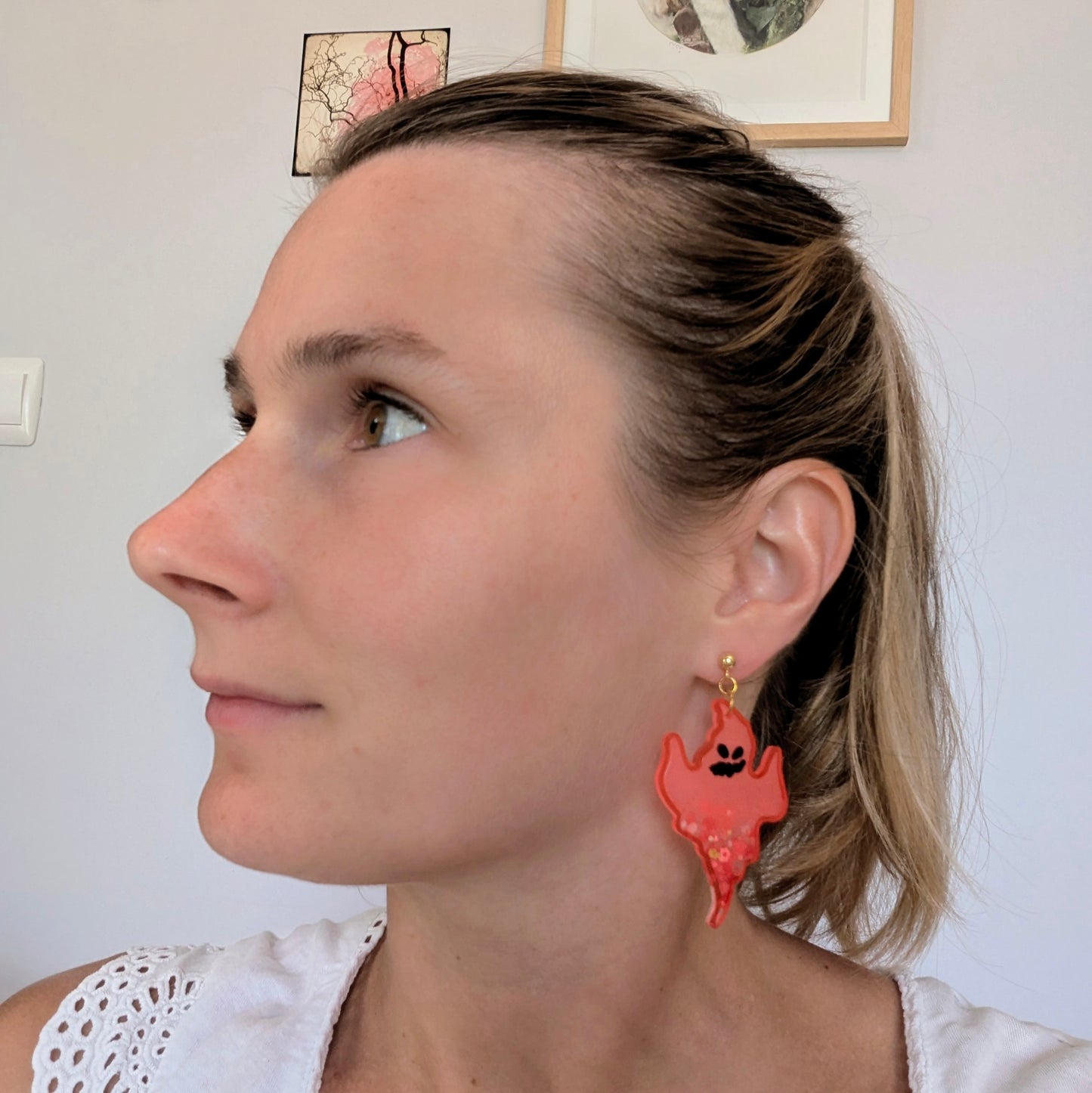 Boucle d'oreilles Teigneux (phosphorescent)