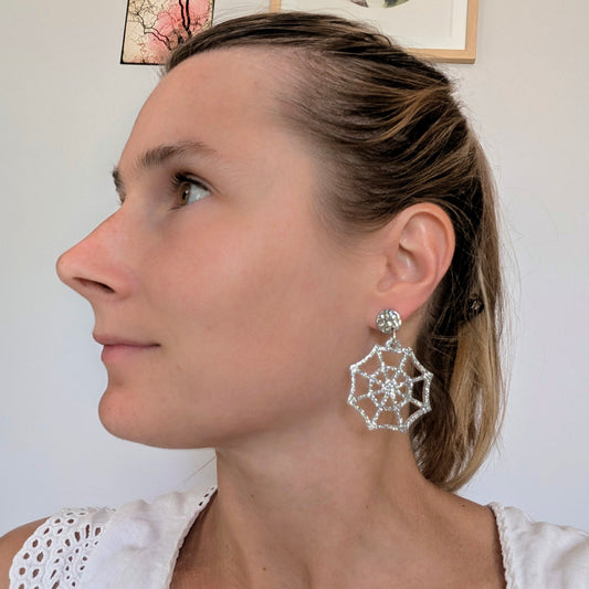 Boucle d'oreille Toile d'araignée