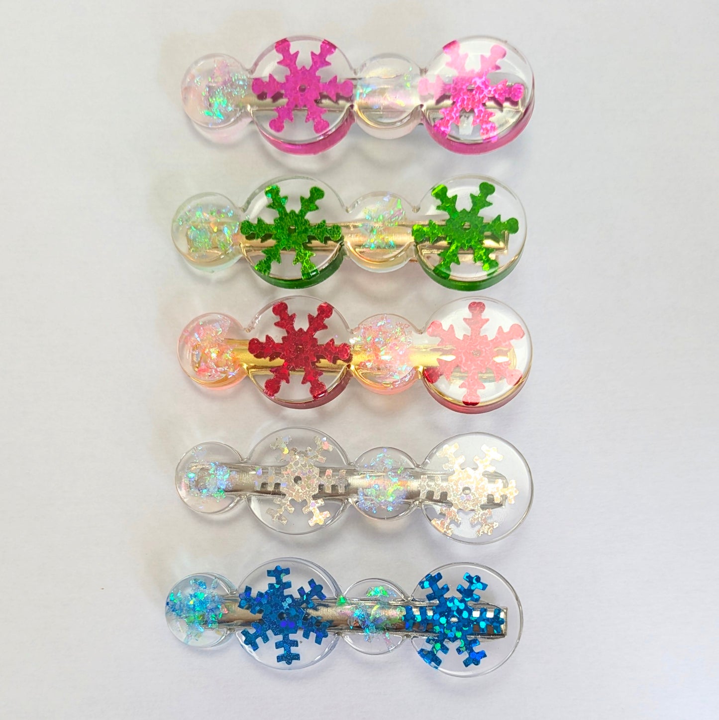 Barrettes Flocons de neige
