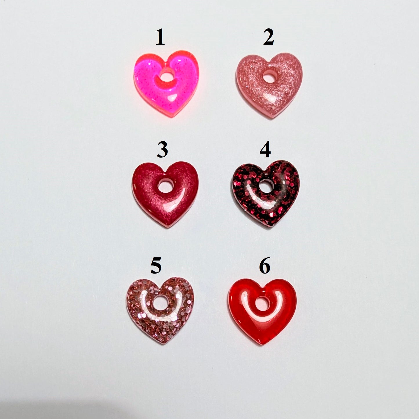 Paires de pampilles interchangeables cœurs d'amour