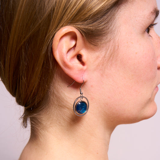 Boucle d'oreilles nuit bleue