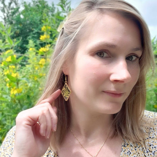 Boucle d'oreilles Feu d'artifice Violet ou Jaune