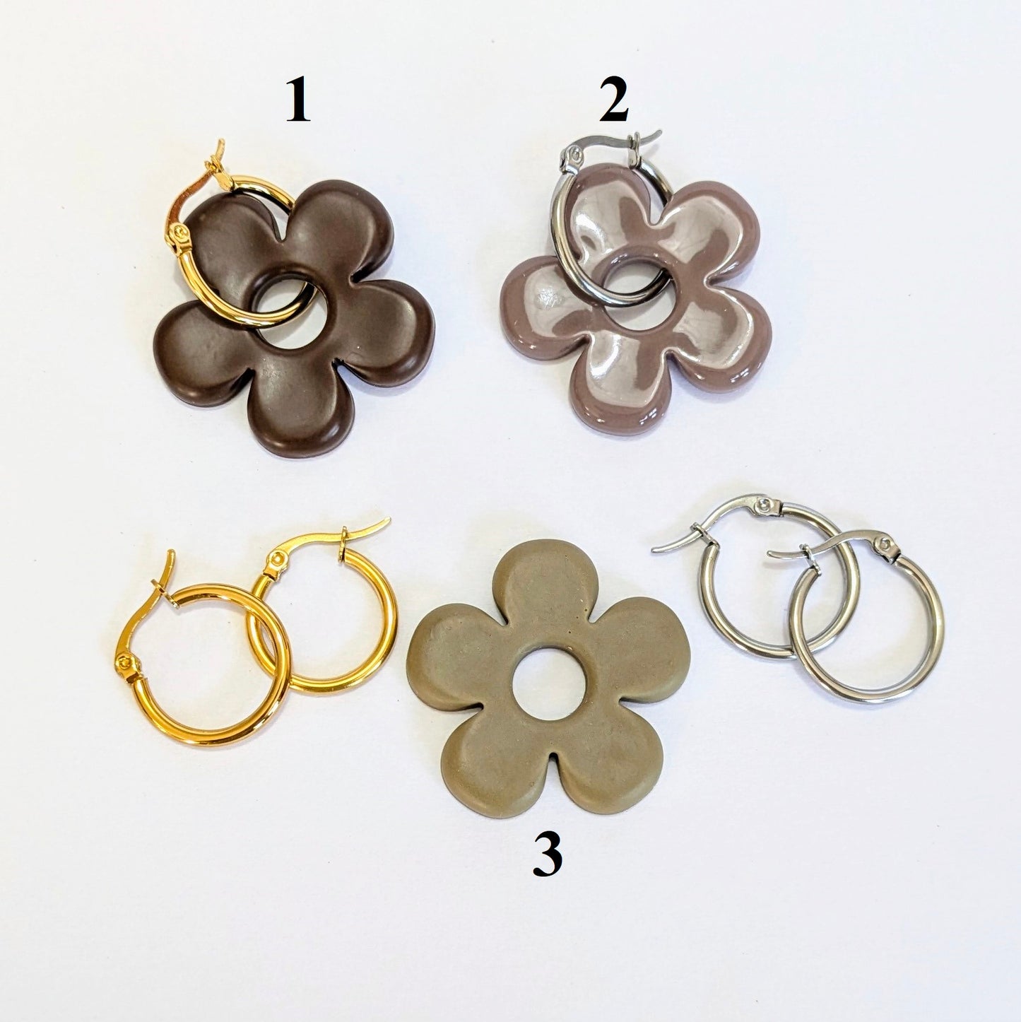 Boucles d'oreilles interchangeables Hazel neutres intemporelles