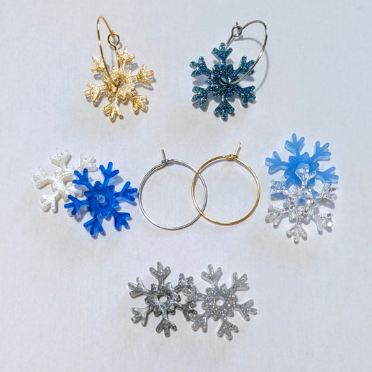 Boucles d'oreilles interchangeables Flocons de neige