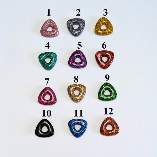 Boucles d'oreilles Delta interchangeables soirée disco pailletée