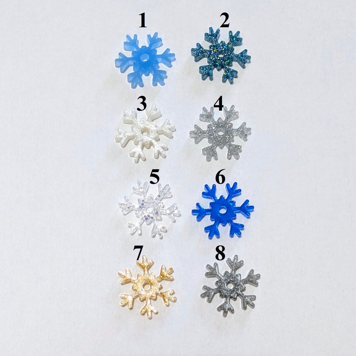 Boucles d'oreilles interchangeables Flocons de neige