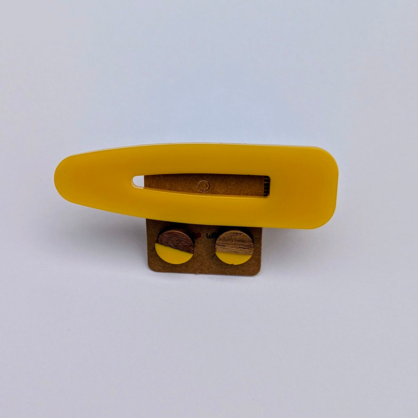 Parure citron résine et bois