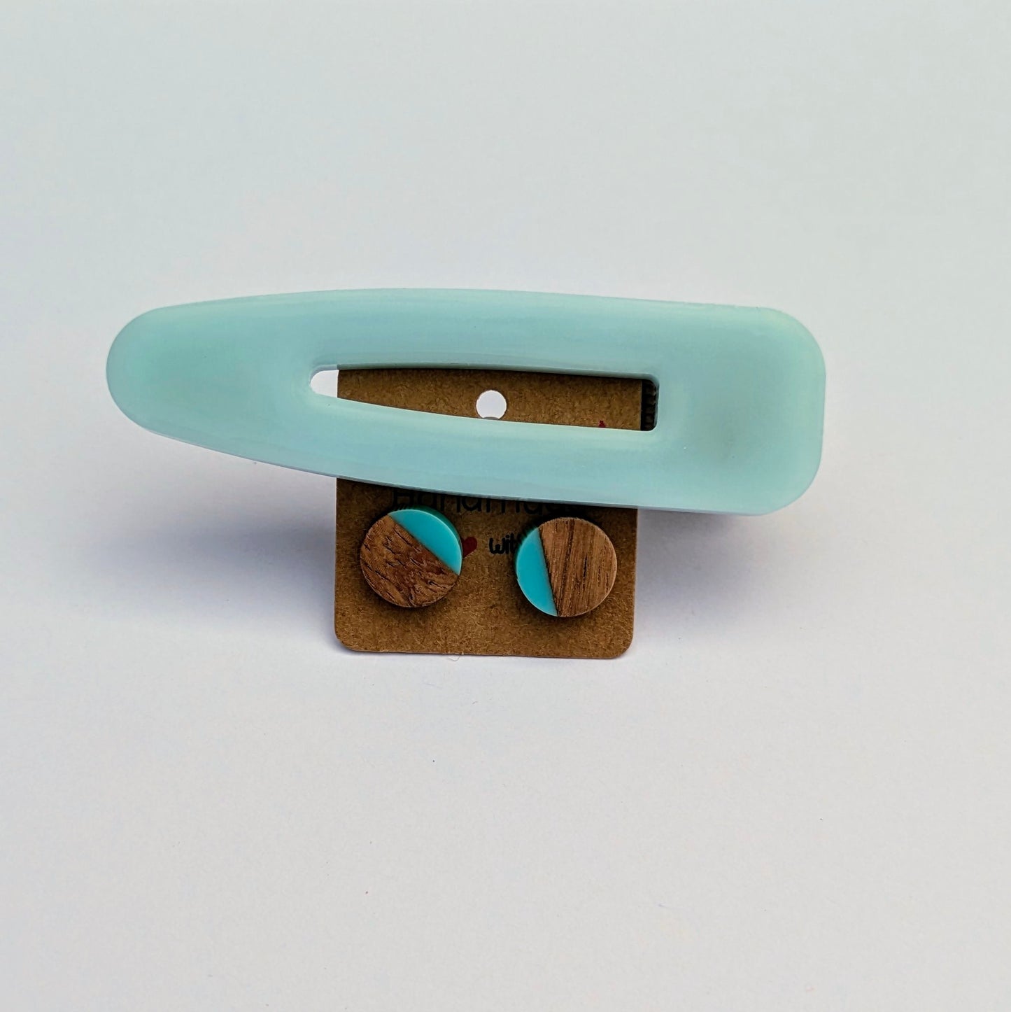 Parure Azur résine et bois