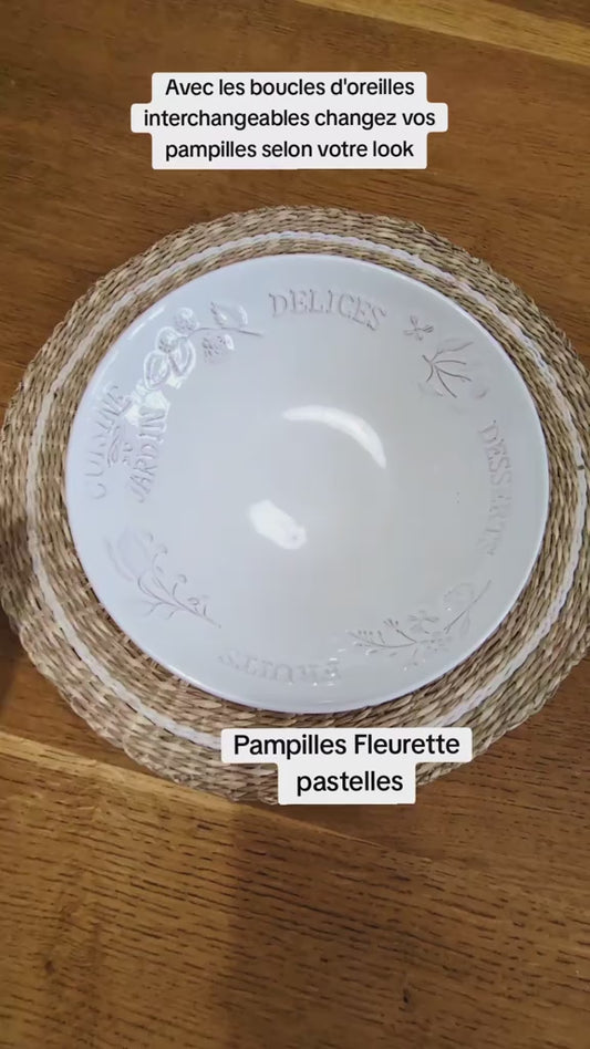 Paires de pampilles interchangeables Fleurette Douceur