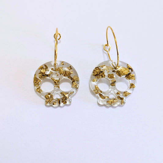 Boucles d'oreilles interchangeables petite tête de mort cranium